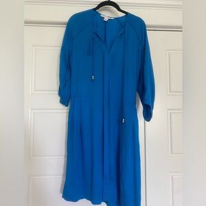 Diane von Furstenberg Apona Cerulean Blue Dress - Size 10